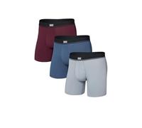 SAXX UNDERWEAR mens Essential Cotton Boxer Brief Fly 3-pack