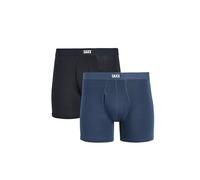 SAXX UNDERWEAR Mens Vibe Xtra Boxer Brief 2 Pack Black/Navy