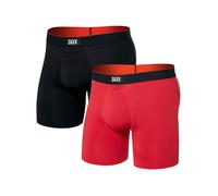 Saxx Underwear Multi-Sport Performance Boxer Brief 6" - Sunset Red / Black