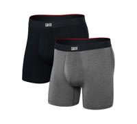 Saxx Underwear - Pack of 2 breathable boxer shorts - Vibe Xtra 2Pk Noir / Gris Foncé Chiné for Men - Size S - Grey Grey S