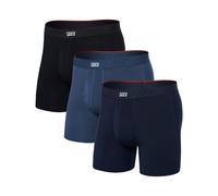 Saxx Underwear - Pack of 3 breathable boxer shorts - Men - Vibe Xtra Soft Comfort BB Fly 3pk - Vibe Xtra Soft Comfort BB Fly 3pk Dark Denim/Navy/Black for Men - Size S S