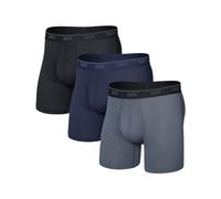 Saxx Underwear - Pack of 3 breathable boxer shorts - Men's - Quest Quick-Dry Mesh BB Fly 3pk - Quest Quick-Dry Mesh BB Fly 3pk Black/Turbulence/Maritime for Men - Size M M