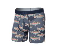 Saxx Underwear Quest Quick Dry Mesh Boxer Brief Fly - Mosaic Trout-Maritime