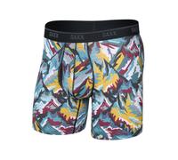 Saxx Underwear Quest Quick Dry Mesh Boxer Brief Fly - Prism Peaks, Multi