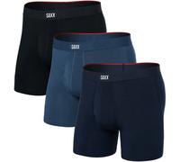 Saxx Underwear Vibe Xtra Brief Fly Boxers 3 Units Blue,Black S Men