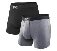 Saxx Vibe Super Soft 2-Pack Boxer Briefs, Black/Grey
