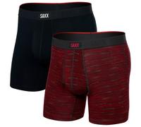Saxx - Vibe Xtra Boxer Brief Fly 2-Pack - Synthetic base layer size L, red/black