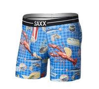 Saxx Volt Breathable Mesh Boxer Brief 6" Men's Low Life Picnic-Blue Size S