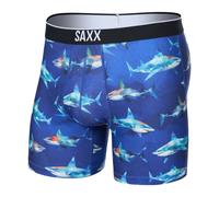 Saxx Volt Breathable Mesh Boxer Briefs, Shattered Sharks/Blue - L