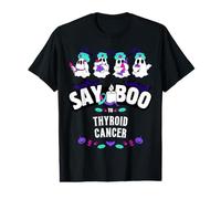 Say Boo Thyroid Cancer Awareness Halloween Value Graphic T-Shirt