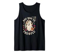 Say Boo to The Flu Ghost Nurse Halloween Medical Shirt Tank Top
