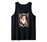 Say Boo to The Flu Ghost Nurse Halloween Medical Shirt Tank Top