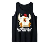 Say Guess What Chicken Butt Again! Funny Angry Chicken Farm Tank Top