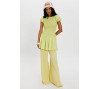 Say Hello Smocked Tunic by free-est at Free People in Lightning Bug, Size: Small - female