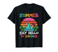 Say Hello to Summer Colorful Beach Fun T-Shirt