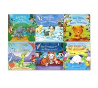 Say Hello To The Animals 6 Books Collection Set By Ian Whybrow (Say Hello to the Jungle Animals,Say Hello to the Snowy Animals,Baby Animals,Dinosaurs, Say Goodnight to the Sleepy Animals, Animals)