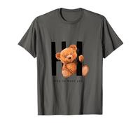 Say Hi Nice to Meet You, Lovely Teddy Bear Graphic Designs T-Shirt