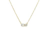 Say It With April Diamond Birthstone Necklace - Yellow Gold Plated