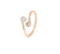 Say It With Cancer Ring with CZ Stones - Rose Gold Plated