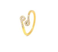 Say It With Cancer Ring with CZ Stones - Yellow Gold | Size: N Say It With Gold N