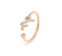 Say It With Capricorn Ring with CZ Stones - Rose Gold Plated