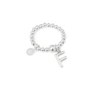Say It With Classic Initial Ball Ring - Sterling Silver (Medium) - F