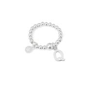Say It With Classic Initial Ball Ring - Sterling Silver (Medium) - Q