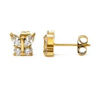 Say It With CZ Butterfly Earrings - Gold Say It With Gold One Size