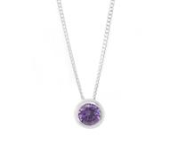 Say It With February Birthstone Necklace - Sterling Silver