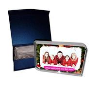 Say it with Glass by The CNC Group Personalised Gift boxed Photo Crystal Block - Rounded Corners Large - Any Photo Or Message Printed
