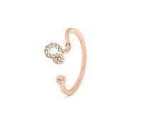 Say It With Leo Ring with CZ Stones - Rose Gold