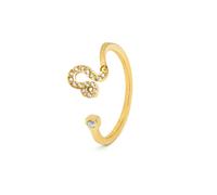 Say It With Leo Ring with CZ Stones - Yellow Gold