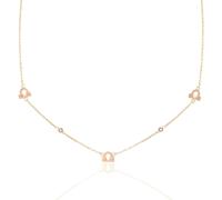 Say It With Libra Necklace with CZ Stones - Rose Gold Plated