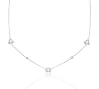 Say It With Libra Necklace with CZ Stones - Silver Plated - Yellow Gold