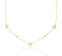 Say It With Libra Necklace with CZ Stones - Yellow Gold