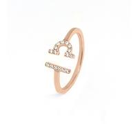 Say It With Libra Ring with CZ Stones - Rose Gold