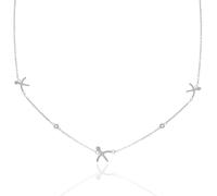 Say It With Sagittarius Necklace with CZ Stones - Silver Plated