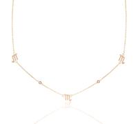 Say It With Scorpio Necklace with CZ Stones - Rose Gold Plated