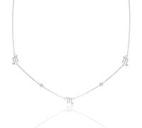 Say It With Scorpio Necklace with CZ Stones - Silver | Size: 18 inches Say It With Silver 18 inches
