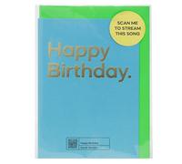 Say It With Songs Blank Greeting Card - Happy Birthday - Stevie Wonder - Scan QR Code and Play on Spotify, YouTube or Amazon Music - Birthday, Anniversary, Valentines, Mother’s/Father’s Day.