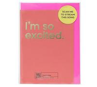 Say It With Songs Greeting Card - I'm So Excited - The Pointer Sisters - Scan QR Code and Play on Spotify, YouTube or Amazon Music - Birthday, Anniversary, Valentines, Mother’s/Father’s Day.