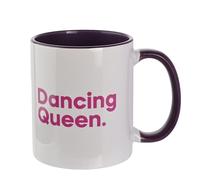 Say It with Songs Mug White Outer/Purple Inner - Dancing Queen - ABBA - Scan QR Code and Play on Spotify, YouTube & More - Homeware, Kitchen, Tea, Coffee & Gifting Cup. 11oz / 312ml.