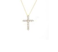 Say It With The Amara Mini Cross Pendant Necklace Small - Yellow Gold