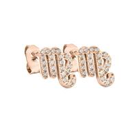 Say It With Virgo Earrings with CZ Stones - Rose Gold Say It With Rose Gold One Size