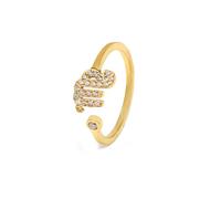 Say It With Virgo Ring with CZ Stones - Yellow Gold | Size: N Say It With Gold N