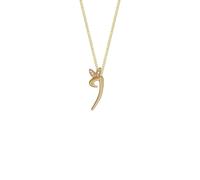 Say It With Winged Diamond Initial Necklace - Yellow Gold - I