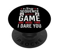Say It's Just A Game One More Time Board Game Humor PopSockets Adhesive PopGrip