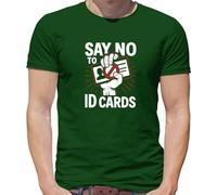 Say No to Digital ID Cards - Mens T-Shirt - Bottle Green - XXL