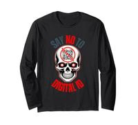 Say No to Digital ID Protest for Freedom Horror Skull Art Long Sleeve T-Shirt
