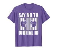 Say No to Digital Id T-Shirt, Men, Purple Heather, XX-Large